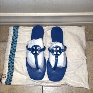 Tory Burch Blue Flat Sandal